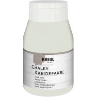Peinture a  la craie 75112 - Creme cachemire - Flacon de 500 ml - En plastique - Couleur mate - Couvrante - Sechage rapide - Eff
