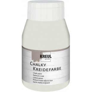 Peinture a  la craie 75112 - Creme cachemire - Flacon de 500 ml - En plastique - Couleur mate - Couvrante - Sechage rapide - Eff