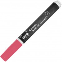 Chalky 22713 Marqueur craie liquide mat non permanent pour dessiner sur tableaux, tableaux memos ou surfaces en verre Rouge cozy
