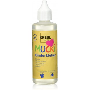 Mucki 24382 Colle pour Enfant en Flacon de 80 ML, Soluble dans l'eau, sans solvant, sans PVC, sans Odeur, Universel, sans parabe