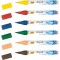 Solo Goya Aqua Paint Marker 18185 Lot de 6 marqueurs couleur chaude jaune cadmium, rouge zinc fonce, bleu indigo, vert olive, oc