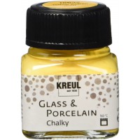 16632 - Glass & Porcelain Chalky Yellow Safran Verre 20 ml - Peinture douce - Peinture pour verre et porcelaine a ba
