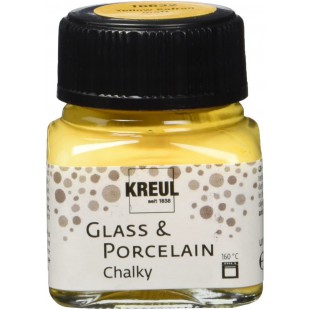 16632 - Glass & Porcelain Chalky Yellow Safran Verre 20 ml - Peinture douce - Peinture pour verre et porcelaine a ba