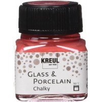 16634 - Verre et porcelaine - Chalky Cozy Red - Verre de 20 ml - Peinture douce - Peinture mate pour verre et porcelaine a  base