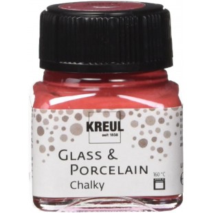 16634 - Verre et porcelaine - Chalky Cozy Red - Verre de 20 ml - Peinture douce - Peinture mate pour verre et porcelaine a  base