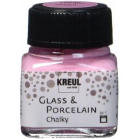16635 - Glass & Porcelain Chalky Candy Rose Verre 20 ml - Peinture douce - Peinture pour verre et porcelaine a  base d'eau, sech
