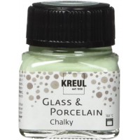 16640 - Glass & Porcelain Chalky Rosemary Green Verre 20 ml - Peinture douce - Peinture mate pour verre et porcelaine a  base d'