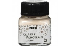 16641 - Glass & Porcelain Chalky Noble Nougat, verre de 20 ml, peinture douce et mate pour verre et porcelaine a  base d'eau, se