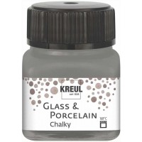 16643 - Glass & Porcelain Chalky Stone - Verre 20 ml - Peinture douce - Peinture mate pour verre et porcelaine a  base d'eau, se
