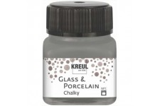 16643 - Glass & Porcelain Chalky Stone - Verre 20 ml - Peinture douce - Peinture mate pour verre et porcelaine a  base d'eau, se