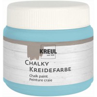 Peinture a  la craie 75326 - Couleur menthe glacee dans une boite en plastique de 150 ml - Couleur douce - Mat - Couvrante - Sec