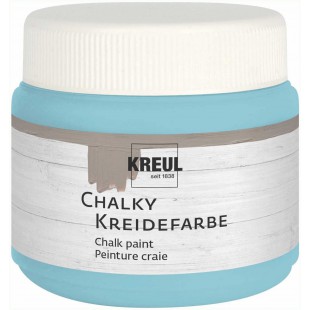 Peinture a  la craie 75326 - Couleur menthe glacee dans une boite en plastique de 150 ml - Couleur douce - Mat - Couvrante - Sec