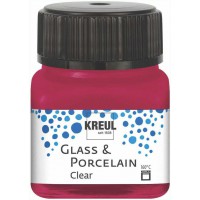 Peinture pour Verre et Porcelaine, Rouge Bordeaux, 20 ML