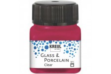 Peinture pour Verre et Porcelaine, Rouge Bordeaux, 20 ML