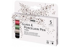 16570 crayons en verre et porcelaine avec effet craie, pointe ogive indeformable, 2-4 mm, Lot de 5 - Version Allemande