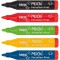 27157 MUCKI crayons en porcelaine pour oeuvres d'art personnalisees, 2-5 mm, 5 stylos en jaune, rouge, bleu, vert et noir - Vers