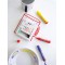 27157 MUCKI crayons en porcelaine pour oeuvres d'art personnalisees, 2-5 mm, 5 stylos en jaune, rouge, bleu, vert et noir - Vers