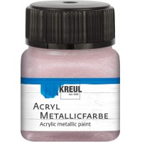 77286 Peinture acrylique metallique glamour avec effet metallique a  base d'eau, couvrant, sechage rapide et impermeable, 20 ml,