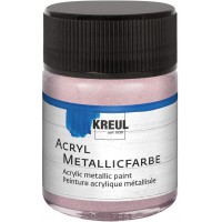 77586 - Acrylique Metallique, 50 ml verre en or rose metallique, peinture acrylique glamour a  effet metallique a  base d'eau, c