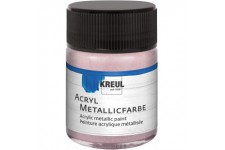 77586 - Acrylique Metallique, 50 ml verre en or rose metallique, peinture acrylique glamour a  effet metallique a  base d'eau, c