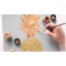 Color Living 77601 Lot de 6 peintures acryliques metalliques de 20 ml et un pinceau, peinture acrylique glamour avec effet metal