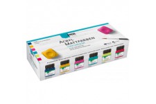 75601 Lot de 6 peintures acryliques a  base d'eau, creme, opaque, 20 ml dans verre et pinceau, multicolore, taille unique, 6 com