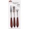 41824 Lot de 3 couteaux de peinture avec lames en metal et poignees en bois pour modeler et spatules, ideal pour la peinture acr