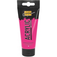 84148 - Solo Goya Acrylic, tube de 100 ml en rose fluorescent, cremeux et polyvalent de qualite etude, a  base d'eau, sechage ra