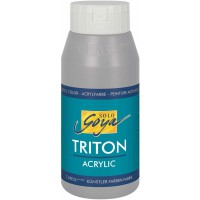 Solo Goya Triton 17047 Peinture acrylique Gris neutre Flacon de 750 ml Sechage rapide et mat Peinture a  base d'eau de qualite s