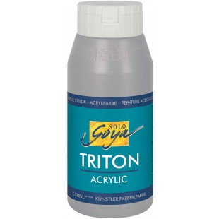 Solo Goya Triton 17047 Peinture acrylique Gris neutre Flacon de 750 ml Sechage rapide et mat Peinture a  base d'eau de qualite s