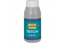 Solo Goya Triton 17047 Peinture acrylique Gris neutre Flacon de 750 ml Sechage rapide et mat Peinture a  base d'eau de qualite s