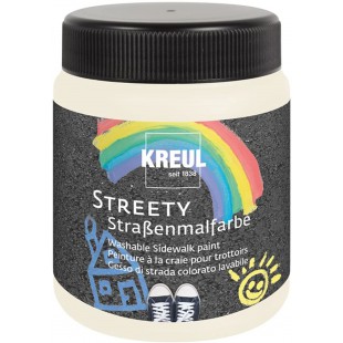 43101 Streety Peinture de rue Blanc nuage 200 ml Craie liquide lavable a  peindre avec pinceau ou scooter, craie liquide de rue 