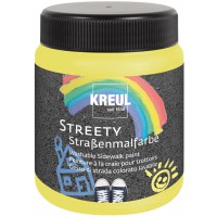 43102 Peinture de rue Streety jaune caoutchouc 200 ml, craie liquide lavable pour peindre avec pinceau ou scooter, craie liquide