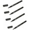 18170 Lot de 4 marqueurs noirs avec differentes pointes, encre pigmentee impermeable a  l'eau, ideal pour les croquis, les illus