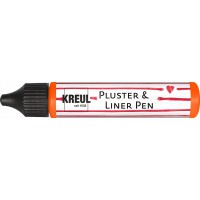 49822 Pluster & Liner Pen Orange fluo fluo fluorescent sous lumiere noire pour decorer et decorer des effets 3D en le