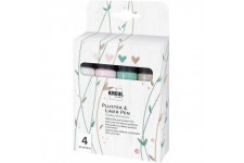 Pluster & Liner Pen Chalky Moments Lot de 4 flacons de 29 ml de peinture a  la craie pour decorer et decorer avec un fer a  repa