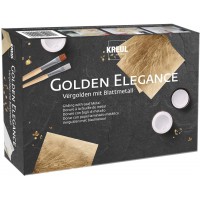 Golden Elegance 99410 - Dorure avec feuille de metal, laque de revetement, pinceaux, pour embellir des objets de decoration en i