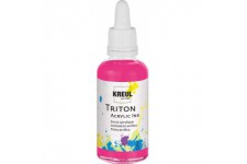 Triton 17442 - Encre acrylique Triton rouge violet 50 ml avec pipette pour doser et remuer, haute intensite de couleur, sechage 