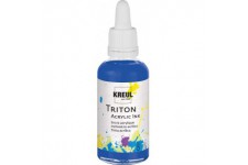 Triton 17419 - Encre acrylique bleu outremer 50 ml avec pipette pour doser et remuer, haute intensite, sechage satine, pour toil