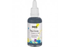 17471 - Triton Acrylic Ink, Graphite, verre 50 ml avec pipette pour doser et remuer, haute intensite de couleur, sechage satine,