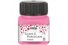 16209 Peinture pour verre et porcelaine a  base d'eau, sechage rapide, opaque, 20 ml, rose