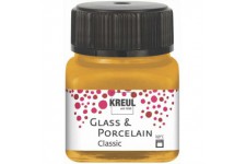 16247 - Glass & Porcelain Classic metallise dore, en verre de 20 ml, peinture brillante pour verre et porcelaine a  base d'eau, 