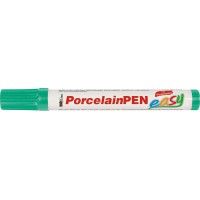 16323 - Porcelaine Pen Easy Vert fonce epaisseur de trait env. 1-3 mm avec pointe pinceau indeformable pour peindre et decorer l