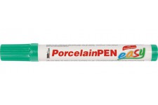 16323 - Porcelaine Pen Easy Vert fonce epaisseur de trait env. 1-3 mm avec pointe pinceau indeformable pour peindre et decorer l