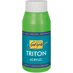 Solo Goya Triton 17064 Peinture acrylique Vert fluorescent Flacon de 750 ml Sechage rapide et mat Peinture a  base d'eau de qual