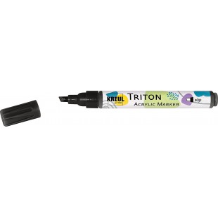 Solo Goya Triton 17809 Marqueur acrylique Noir Pointe biseautee indeformable env. 1-4 mm Stylo d'artiste avec peinture acrylique