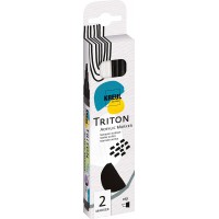 17892 - Solo Goya Triton Acrylic Paint Marker 1.4 - Lot de 2 Noir/Blanc