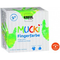 MUCKI peinture lavable Bleu, Vert, Rouge, Jaune - Peintures lavables (Multicolore, 4 piece(s), Bleu, Vert, Rouge, Jaune, 150 ml,