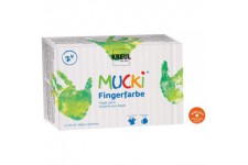 MUCKI peinture lavable Noir, Bleu, Vert, Rouge, Blanc, Jaune - Peintures lavables (Multicolore, 6 piece(s), Noir, Bleu, Vert, Ro