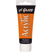 28305 EL Greco Tube de peinture acrylique hautement pigmentee Orange 75 ml - version allemande